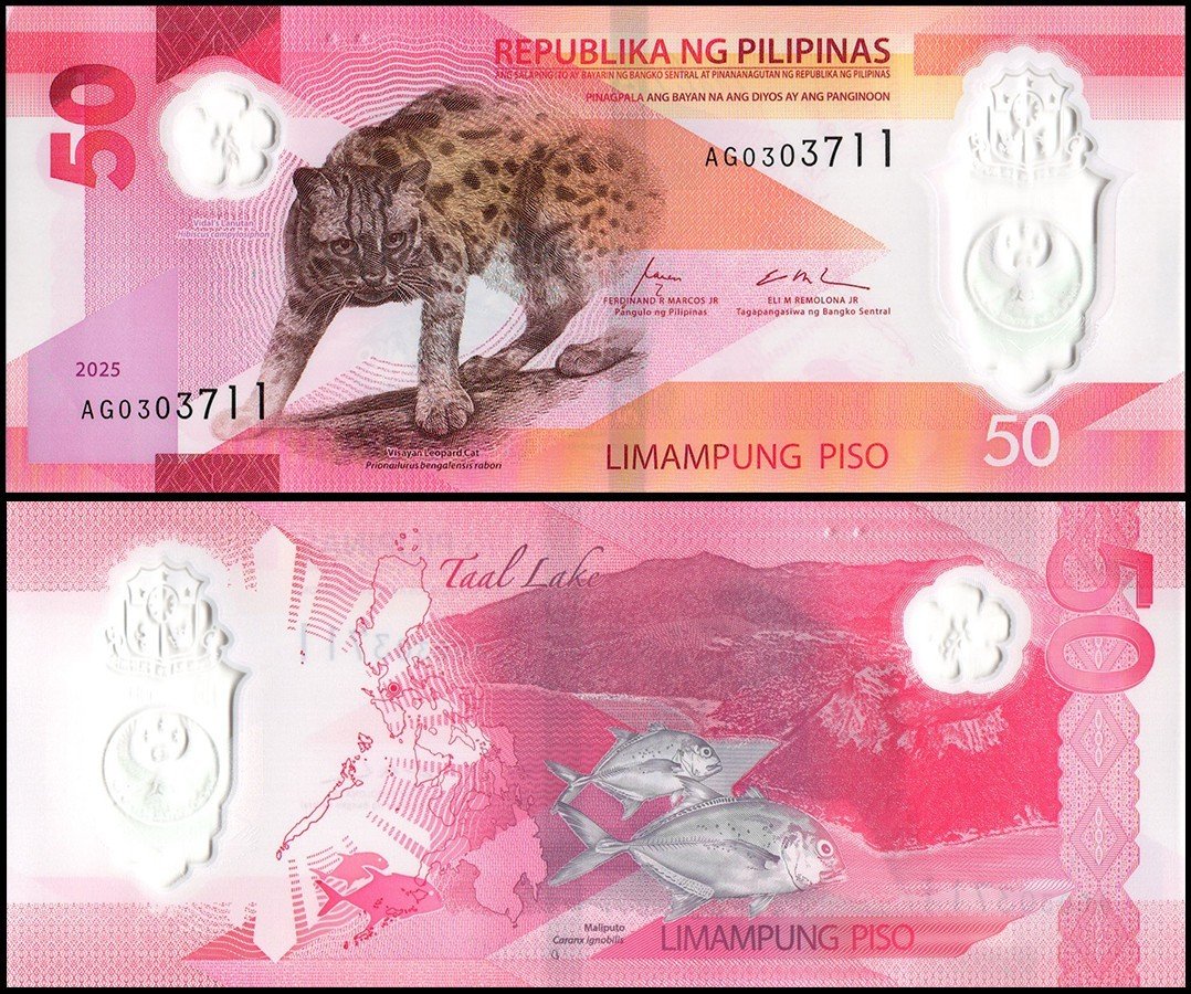 New Philippines 50 polymer banknotes